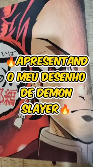 desenho de demon slayer colorido