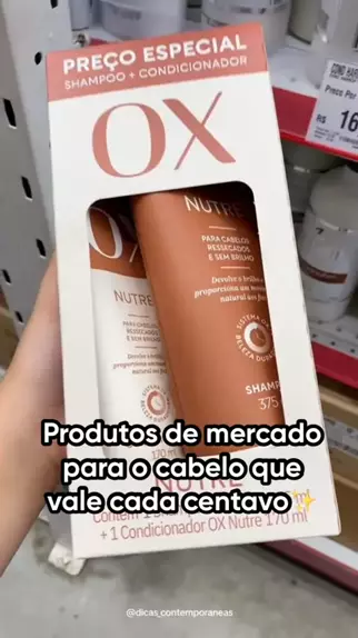 Kit Shampoo 375ml + Condicionador 170ml OX Cosméticos Nutrição