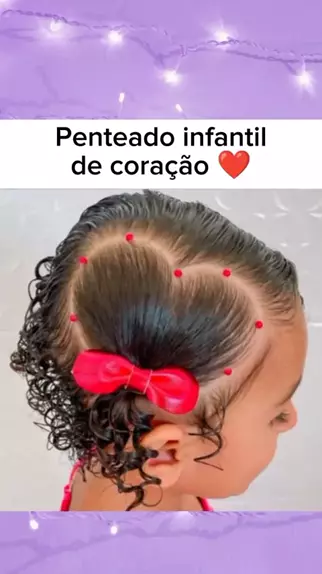 Penteado infantil para ESCOLA rápido - Maria Chiquinha de coração