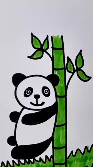 Aprenda a desenhar um casal de urso panda com números 8 #drawing