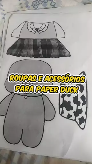 Acessrioszyij2bgduzi paper duck roupa imprimir