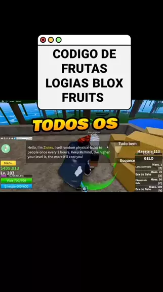 código de fruta do blox fruit