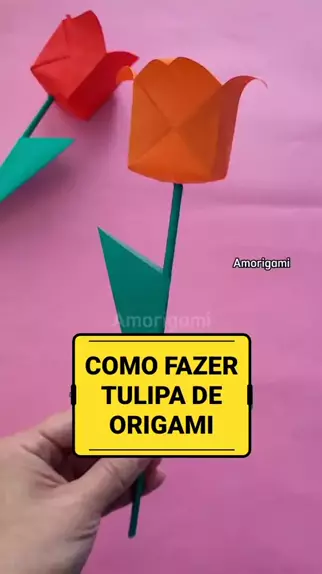 Tulipa De Origami Uma F Cil E Linda Divers O Para Kwai