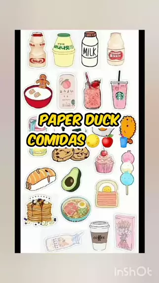 paper duck:a45iburrd9e= comidinha de papel para imprimir