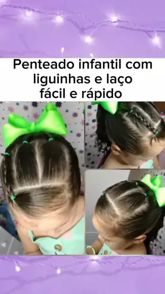 Penteados Infantis Fáceis com Elásticos 😍💖