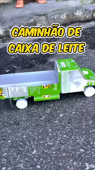 Como fazer um caminhão de lixo com caixa de leite