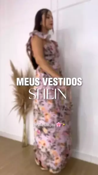 SHEIN Brasil  Vestidos compridos, Vestidos, Vestidos bonitos