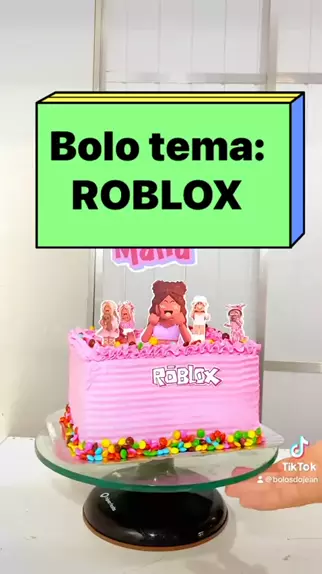 bolo tema roblox. #roblox #aniversário 