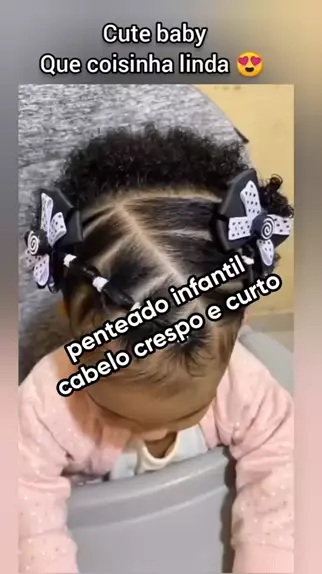 penteado cabelo curto crespo infantil