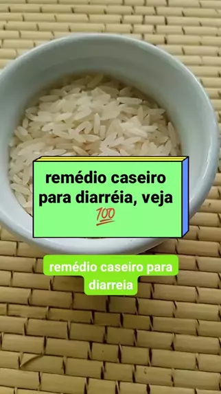 Remédio caseiro para diarreia: Água de arroz