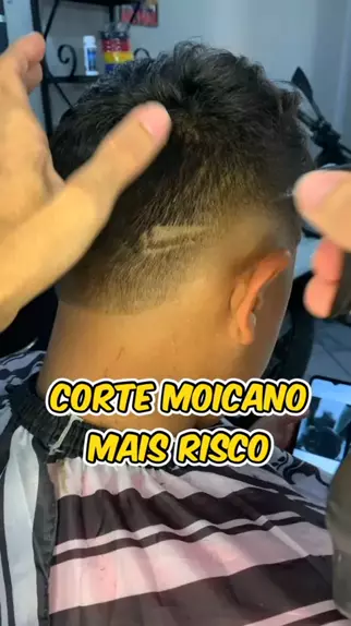 Moicano disfarçado em V 💈📏👊🏻✓#barber #barbearia #corteamericano🇺