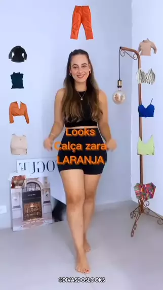 Calça Zara Laranja