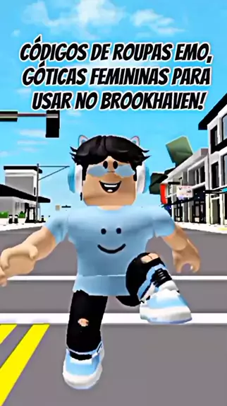 id códigos de roupas para usa no brookhavem versão emo #roblox