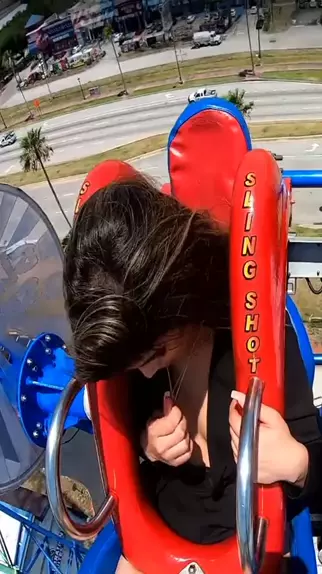 SLINGSHOT RIDE MADNESS (BOOBS FALL OUT!!!) 