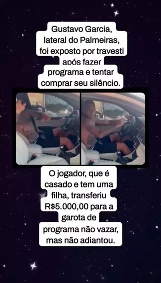 Vídeo: jogador do Palmeiras é exposto por garota de programa