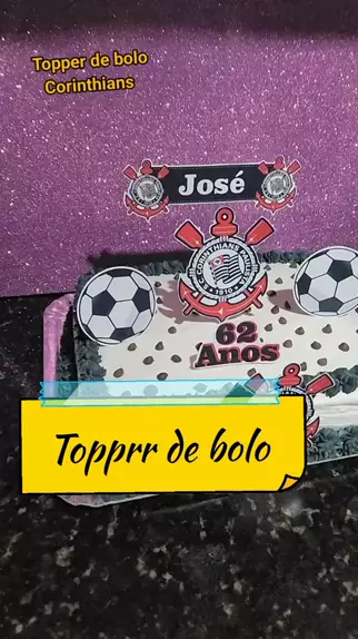 Topo/ Topper de bolo Corinthians