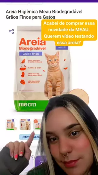 areia sanitária meau grãos finos para gatos