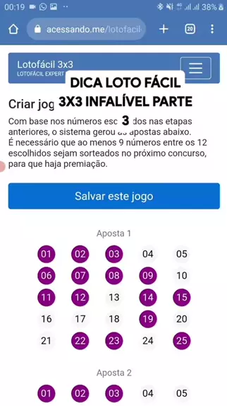 Dica Lotó Fácil 3x3 Infalível Parte 3