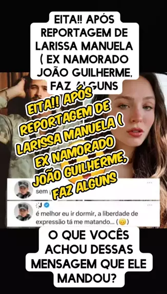 João Guilherme acha engraçado contracenar com ex-namorada em As