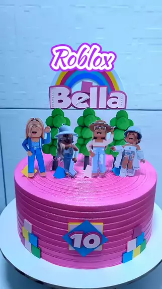 Bolo Roblox Menina 🍰Faça sua - Confeitos & Delícias