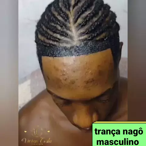 tranças nagô masculino com terere