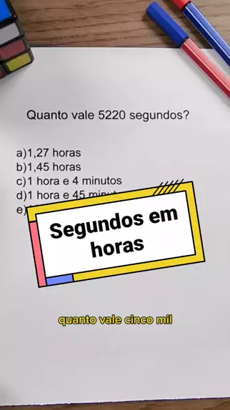 HORAS, MINUTOS E SEGUNDOS #horas #enem 