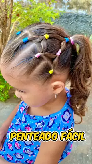 Penteado fofo e fácil 😍❤️ #penteado #penteadoinfantil