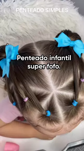 penteados infantil cabelo curto cacheado