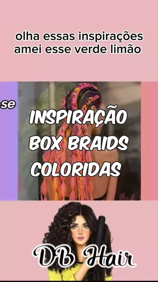 BOX Braids com Mechas coloridas 