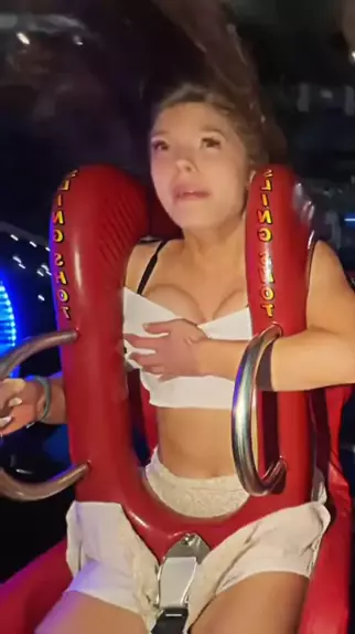 boob pop out on slingshot ride