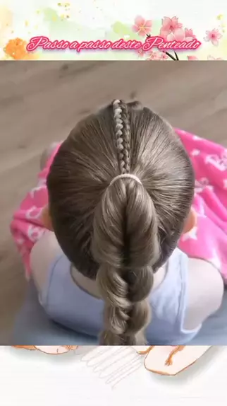 Penteado Infantil trança 3D passo à passo. 