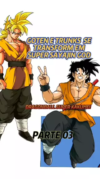 GOTEN E TRUNKS ATINGEM A FORMA GOD  Dragon Ball Kakumei Vol. 21 