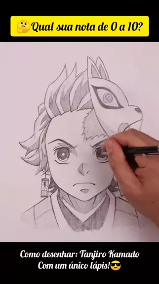 Como Desenhar TANJIRO KAMADO Demon Slayer ANIME 