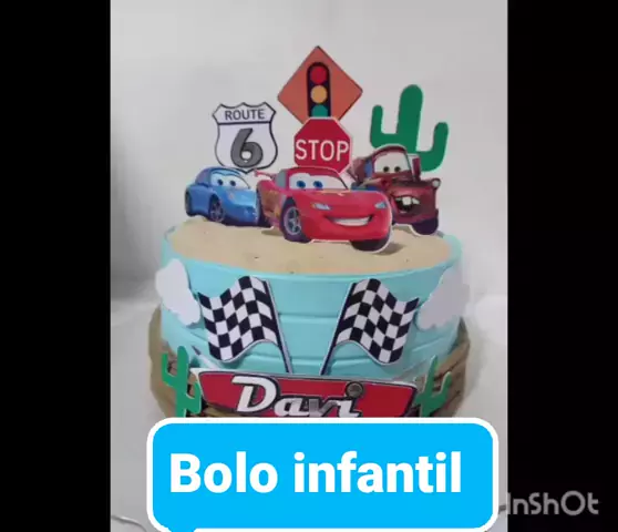 bolo tema moto infantil