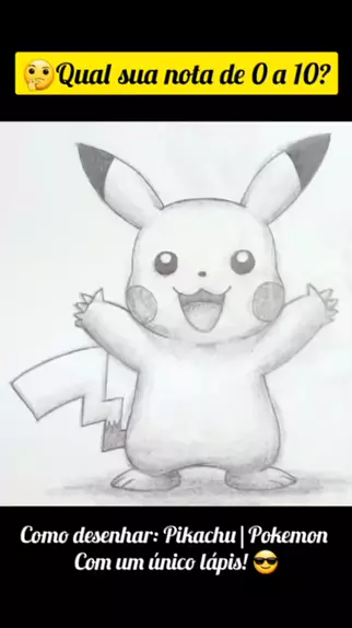 como fazer desenho do pikachu