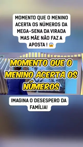 Menino acerta os 6 números da Mega da Virada, mas mãe não fez o jogo