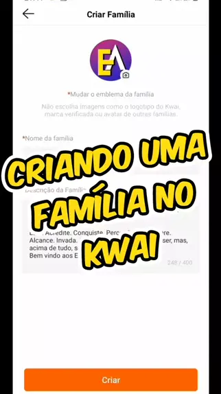 Como Criar uma Família no Kwai