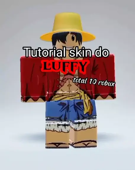 COMO FAZER UM LUFFY NO ROBLOX DE GRAÇA EM 2023!😱 [SKINS GRÁTIS DE ANIME NO  ROBLOX] 