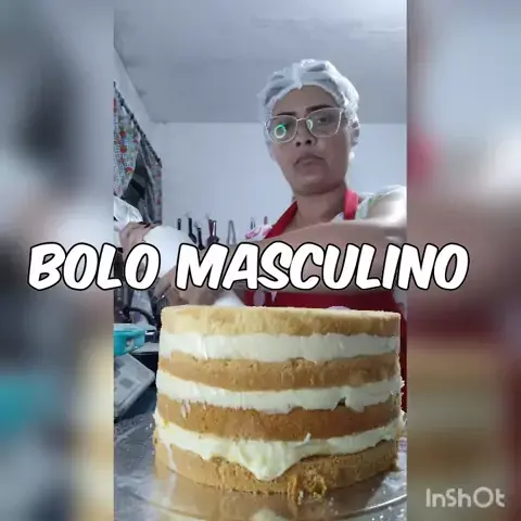 Confeitando Bolo masculino com chantilly 