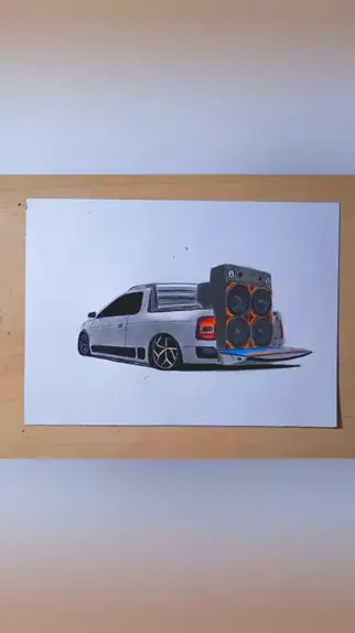 Como desenhar um carro Saveiro Surf - PASSO A PASSO - narrado I video aula  completa 