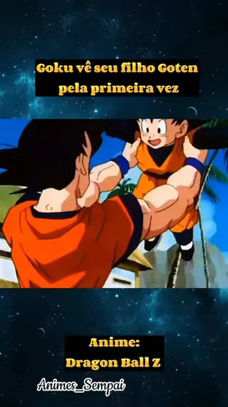 Goku retorna e conhece seu filho goten!😍 #dragonballz #dbz #db #goku