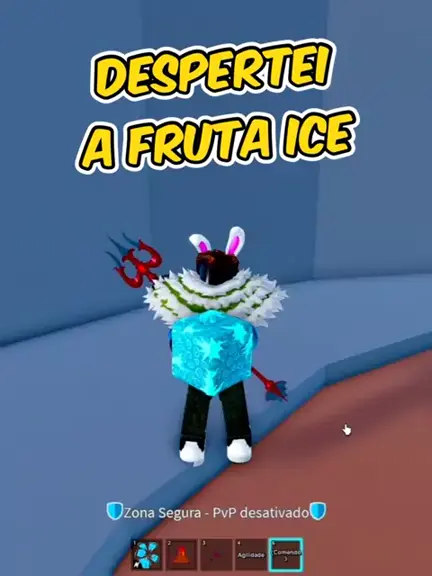 COMI E DESPERTEI A FRUTA ICE no BLOX FRUITS!! 