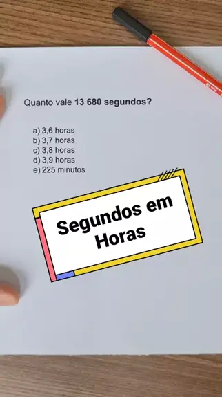 HORAS, MINUTOS E SEGUNDOS #horas #enem 