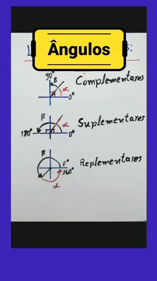 Ângulos Complementares e Suplementares, PDF, Ensino de Matemática