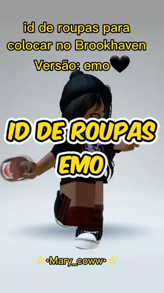 ids de roupas estilo emo masculina roblox brookhaven