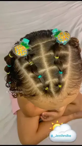 Penteado infantil simples para cabelo cacheado I Sr e Sra martinez