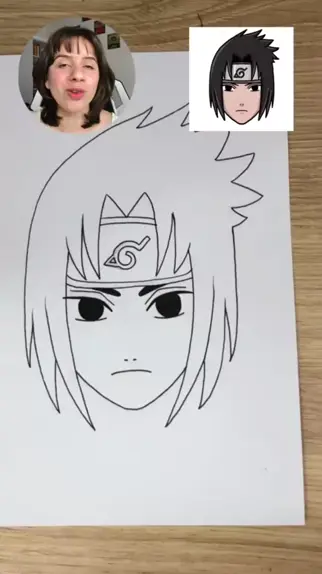 Como DESENHAR o SASUKE passo a passo - Como DIBUJAR a SASUKE paso a paso -  DRAWING SASUKE - NARUTO 