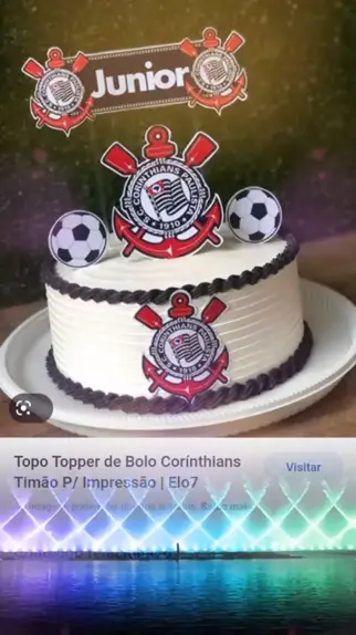 Topo de Bolo - Corinthians