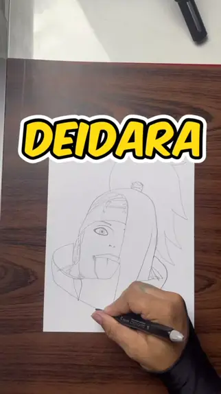 Como desenhar o Deidara de Naruto  Tutorial de desenho passo a passo