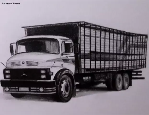 caminhão caçamba arqueado #desenhando #caminhões